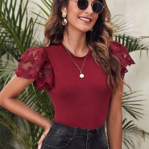 Burgundy blouse